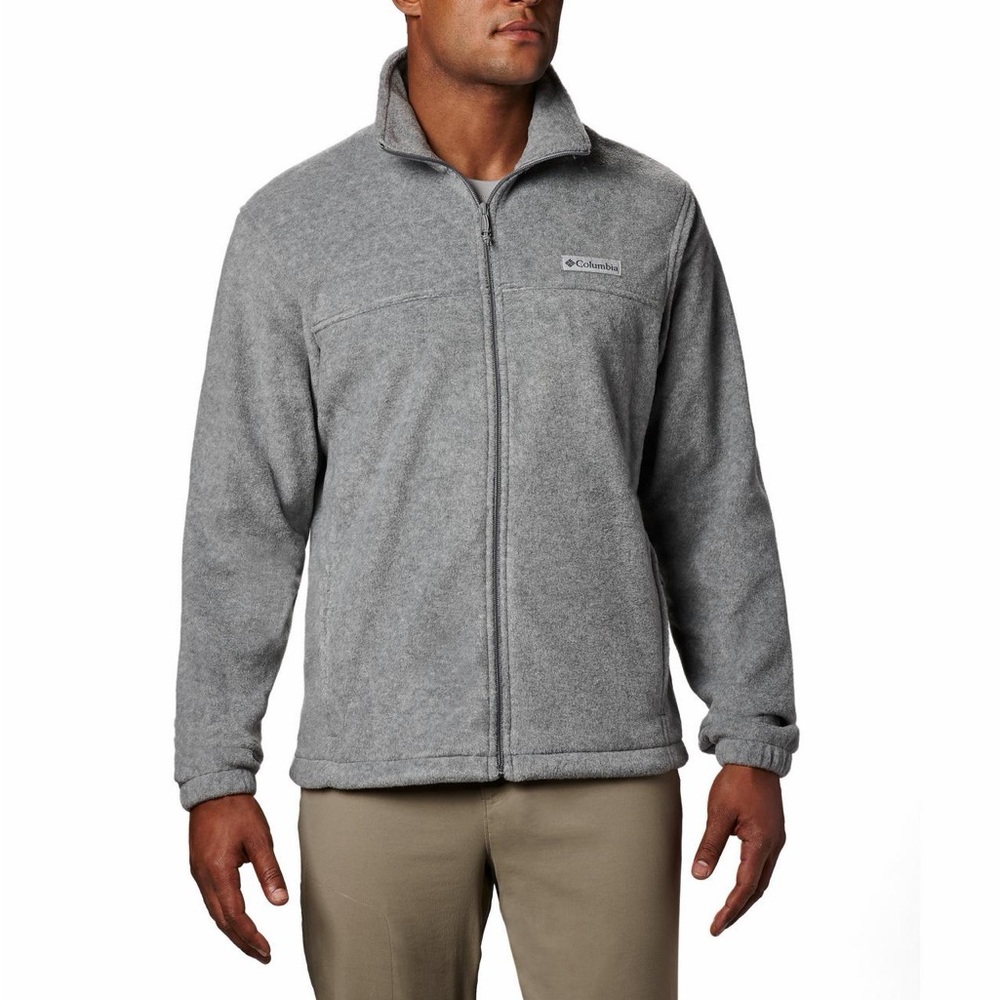 Columbia Men's Grey Full-Zip Fleece Jacket large